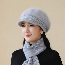 Mũ len dày dặn dành cho phụ nữ trung niên và lớn tuổi, ấm áp và thoải mái với thiết kế buộc dây, kiểu mũ cổ điển của bà, thích hợp cho hoạt động ngoài trời và hàng ngày, mùa đông, kỳ nghỉ, du lịch. - mũ dệt kim - Xem 10