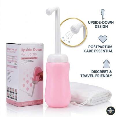 Pulverizator portabil pentru bideu 350 ml - Sticlă Peri portabilă din EVA de calitate medicală cu duză înclinată la 60° - Dispozitiv de curățare ergonomic cu prindere moale pentru îngrijire postpartum, ameliorarea hemoroizilor, igienă menstruală și călătorii - Anti-scurgere și discret, Gravide, Sticlă Peri, Femei, Gravide, Igienă postchirurgicală, Îngrijire hemoroizi, Igienă pre/postnatală, Îngrijire maternă, Perioadă menstruală, Hemoroizi, Îngrijire pacient, Îngrijire bebeluși, Îngrijire vârstnici, Baie, Camping