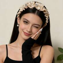 1pc Elegant Solid Color Wide Headband, Suitable For Daily Wear, Graduation Party, Date, Birthday Party, Casual Matching, Suitable For Holiday Performance, Amusement Park, Makeup, Face Washing - Multicolor - View 2