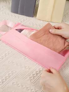 Sac organisateur de voyage avec poignée, sac de rangement portable pour sous-vêtements et chaussettes unisexe, cubes de rangement étanches pour bagages, sac organisateur de lingerie multifonction compressé, convient pour valise, voyage essentiel, vacances à la plage, rentrée scolaire - Multicolore - Voir 4
