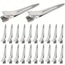 20pcs Women Metal Silver Fashion Duck Clip Hair Clips, Invisible Hair Clips For Bangs - Silver - View 1
