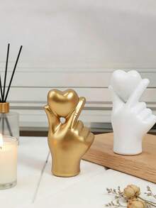 1 pieza Accesorio decorativo con forma de corazón, adecuado para decoración del hogar, bodas, Día de la Madre, graduación, estanterías, mesas de café - Regalo creativo y romántico - Decoraciones conmovedoras - Ver 4