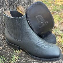 Botin Vaquero De Piel Choco Grizzly Suela Para Hombre Bota De Piel Negro Cowboy  Playa Boda Fiesta Exterior Botas De Cuero - Negro - Ver 11