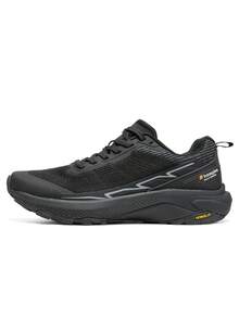 baasploa Zapatos de senderismo para hombres, zapatos deportivos exteriores transpirables, zapatos deportivos casuales ligeros y cómodos, antideslizantes y duraderos - Negro - Ver 8