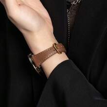 Band, Buckle Style, Compatible With 40mm-38mm-41mm-42mm-44mm-45mm-46mm-49mm Series 11 10 9 8 7 6 5 4 3 2 1 SE Ultra, High-Quality Smart Watch Replacement Strap, Fashionable Wristband For Women - Black - View 3