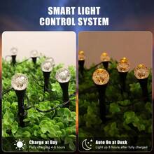 20pcs LED Solar Bubble Ball Lights, 8 Modes, Smart Sensor, IPX4 Waterproof, Outdoor Garden Decor For Pathway, Lawn, Wedding, Party And Holiday Ambiance - Warm white light - View 7