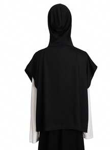 即戴即用型运动头巾，方便的穆斯林头巾，适合春夏运动，带帽运动罩衫，透气速干 - 彩色 - 查看 3