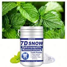 BHATCYK 1pc 7D SNOW Hydroxyapatite Remineralizing Teeth Cleaning Powder, Teeth Whitening, Tooth Polishing Tooth Deep Cleaning Powder, Tooth Cleaning Powder For Daily Life. Travel, Tooth Polishing Tooth Deep Cleaning Powder, Tooth Cleaning Powder For Daily Life. Travel - cây bạc hà - Xem 9