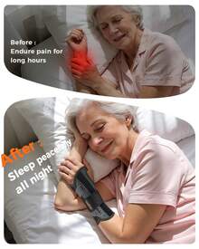 Carpal Tunnel Wrist Brace For Women&Men, [Ultra Breathable & Upgraded Support] Night Wrist Support With Metal Splints Fit Right Hand, Rigid Hand Brace For Tendonitis, Sprain, Arthritis, Pain Relief - 灰色的 - 查看 8