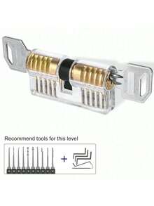 Locksmith Tool Practice Lock Set, Transparent Lock Combination - A - View 3