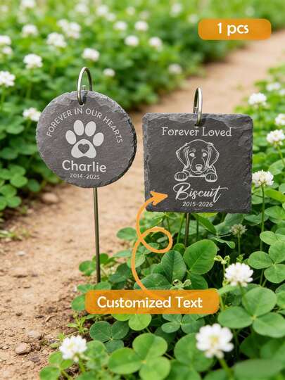 Customized Pet Memorial Garden Stone, Customized Dog Memorial Garden Stone, Pet Memorial Gift, Memorial For Your Beloved Cats And Dogs, Pet Gravestone. Customized Pet Memorial Garden Stone, Unique Gift For Lost Cats And Dogs, Pet Gravestone, Dedicated To Pet Lovers