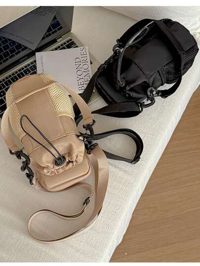 保温水瓶套、斜挎水瓶套、多功能户外手机单肩包、时尚便携抽绳水桶包 - 多层收纳袋，解放双手。