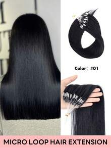 12-22 Inch Invisible Micro Ring Hair Extensions, Smooth Seamless Remy Human Hair Bun, Increase Hair Volume For Daily, Party, Wedding - Multicolor - View 21
