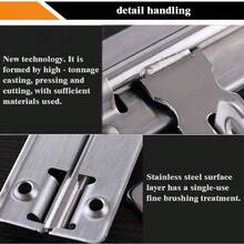 Stainless Steel Door Latch With Padlock Hasp - Heavy Duty Sliding Bolt Lock - Weather-Resistant And Anti-Rust, Ensure Home Security - Easy To Install - View 8