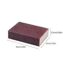 1Pack Magic Emery Cleaning Sponge Rust Remover For Kitchen Pots Powerful Decontamination Tool Versatile Household Cleaning Gadget HUIC - màu nâu - Xem 4