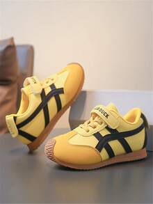 儿童运动鞋 新款秋季时尚网面透气男女童休闲鞋，软底加厚户外鞋 - 黃色 - 查看 1