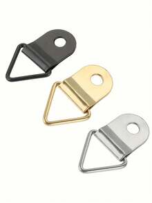 Bộ 10 móc treo tranh tam giác bằng kim loại kèm ốc vít, vòng treo nhỏ dùng để trưng bày tranh, bộ 100 chiếc (50 móc + 50 ốc vít), bộ 200 chiếc (100 móc + 100 ốc vít) - Nhiều màu - Xem 5