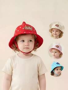 6-24个月特价公主妈妈渔夫帽婴儿Hello遮阳帽渔夫帽男女童遮阳帽 - 1PC - 查看 1