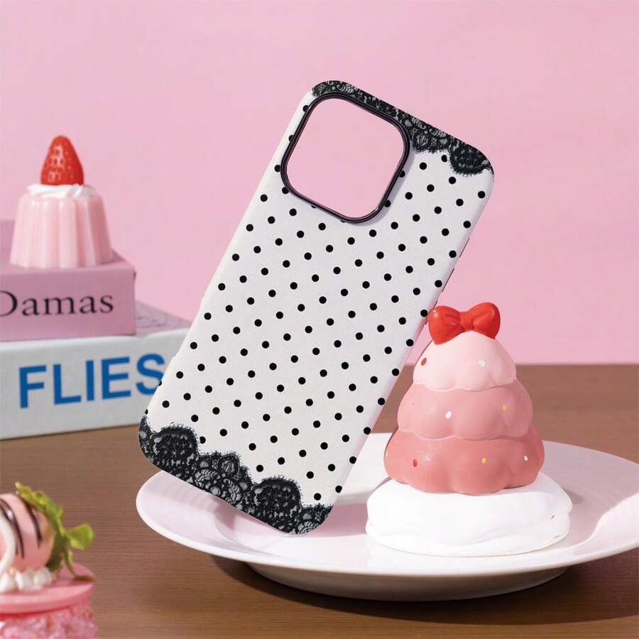 波点图案防泛黄手机壳 | 简约少女风 | 适用于 17/17Air/17Pro/17Pro Max/16/7/8/11/12/13/14/15/X/XR/Xs/Plus/Pro/Pro Max/SE2，以及三星 Galaxy S23 Ultra/S24 FE/S25 Edge/S26 Plus - 彩色 - 查看 1