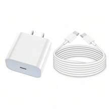 20W 超快充电 USB-C 充电器，可选配 200 厘米 USB-C 转 USB-C 数据线。兼容 17/16/15，兼容三星 S26/S25/S24/S23/S22。非常适合家庭、办公室和旅行使用。 - 美規A型插(110-127V) - 查看 10