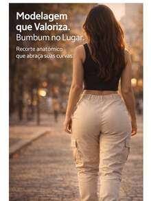 Stillger Moda Jeans Set Of 2 Cargo Jogger Jeans With Butt-Lifting Effect, High Waist, Premium Lycra - 米色和大理石紋 - 查看 6