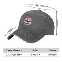 Chicago Cubs Logo Washed Denim Baseball Cap For Adults, Adjustable Distressed Dad Hat For Men Women, All Season - 灰色 - 查看 6