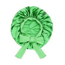 ZTZI 1pc Luxury Satin Hair Bonnet With Bow - Soft Silk Sleep Cap For Protecting Curly & Natural Hair - AA1pc Bow-tie Round Hat - View 16