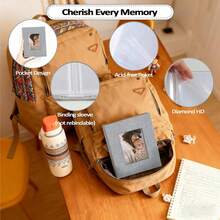 Bộ 2 album ảnh 4x6 inch, album nhỏ bằng vải lanh có ngăn đựng 80 ảnh với 40 túi, quà tặng cho phụ nữ, các bà mẹ, gia đình và em bé. - A - Xem 4
