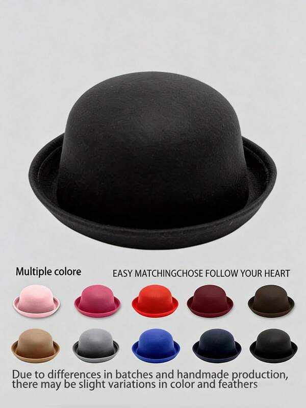 1 Solid Color Casual Polyester Plain Dome Hat Four Seasons Fashion Versatile Commuter