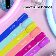 Beetles 15ML 6 Colors  HEMA-Free Pastel Gel Polish - Fairy Tale Dream, Pastel Yellow Pink Blue Purple, Colorful Bottle, Soak Off UV LED Manicure - 6 màu, 15ml, không chứa Hema, Spectrum Dance - Xem 3