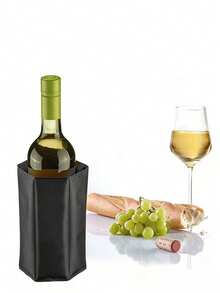 1pc Reusable Wine Bottle Cooling Sleeve With Flexible Ice Pack - Adjustable Collar And Elastic Strap, Perfect For Parties, Picnics, And Gifts - Multicolor - View 9