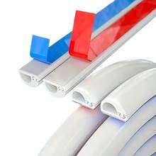 1pc 2m Self-Adhesive Invisible Cable Trunking, Surface Mounted Cable Management Trunking, Anti-Trampling Artificial Product, Invisible Home Decor, Surface Installation Wired Network Cable Shield Soft Trunking, Extend Flexible Cable Protection Sleeve, Can Hide Wires Along The Wall, Cable Management Trunking, Electrical Wire Organizer - Multicolor - View 10