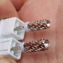 Easy Nail 1pc Rhinestone-Encrusted All-1pc Tungsten Steel Nail File Head For Removing Hard Gel Polish – Quick, Easy, And Silky Smooth - Multicolor - View 2