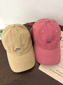 1pc New Letter Embroidery Baseball Cap, Korean Casual Versatile Student Couple Snapback Hat - Multicolor - View 3