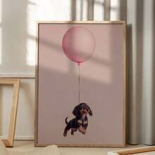 Tranh canvas không khung 1 tấm, hình chó Dachshund thời trang - Bộ sưu tập màu hồng, trang trí phòng tắm dành cho người yêu chó; thiết kế chó Dachshund tinh tế, món quà hoàn hảo cho phòng theo chủ đề chó Dachshund. Tranh treo tường canvas vui nhộn và sáng tạo. - Không có khung - Xem 8