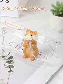 1个猫形眼镜架，桌面装饰，适用于家庭、办公室、书房、宿舍，生日、圣诞节、情人节礼物，送朋友的礼物 - 彩色 - 查看 4
