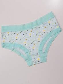 Dircho 5pcs Women's Random Print Briefs With Contrast Elastic Waistband, Soft Stretchy Underwear Set Featuring Floral, Graffiti & Heart Patterns, Breathable Multipack For Daily Wear - Multicolor - View 6