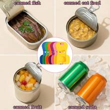 8Pcs Soda Can Opener Set, One-Hand Easy Tab Opener And Drink Protector, Reusable Colorful Complete-Cover Plastic Can Toppers, Fits , Beer & Aluminum Beverage Beer, Soda, And Aluminum Cans - Xem 5
