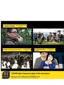 Stainless Steel Outdoor Referee Sports Survival Firefighter Whistle, Titanium Alloy Dual-Tube High Frequency Whistle - Multicolor - View 9