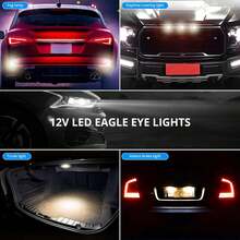 4 buah lampu LED COB Eye 18mm DC 12V untuk mobil, lampu siang hari, lampu mundur, lampu sorot, bohlam kecil yang cocok untuk mobil dan sepeda motor. - Y Y - View 7