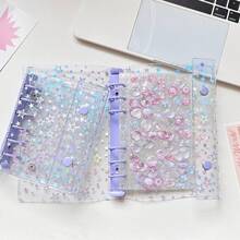 1本A6/A7/A8透明双环活页笔记本/贴纸簿，贴纸簿，活页活页夹，贴纸收纳盒，铅笔盒，贴纸簿活页夹，内页替换装，贴纸簿，活页笔记本 - 彩色 - 查看 8