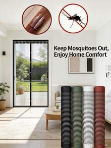 磁性自封纱门，加厚耐用透气尼龙网，防蚊设计，安装简便，宠物友好型蚊帐门，适用于前门、推拉门、露台、房车、室内外，是完美的夏季家居装饰礼品。 - 多款 - 查看 6