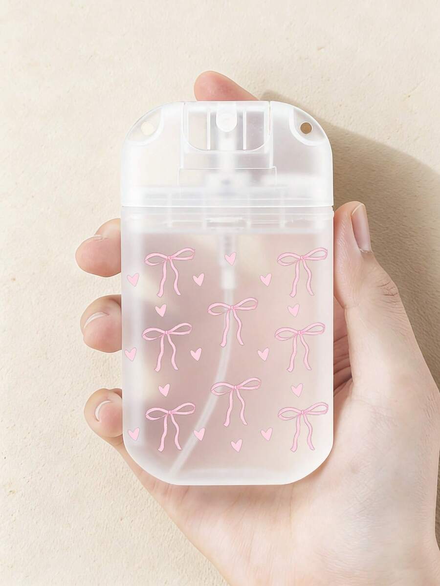 新款蝴蝶結圖案半透明寵物可填充旅行瓶,霧面半透明磨砂質感,香水噴霧瓶,卸妝液分裝瓶,保濕乳液瓶,適用於指甲油卸除液、化妝水、卸妝液,可重複使用,旅行必備 - 彩色 - 查看 1