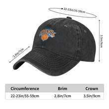 New York Knicks Logo  Vintage Baseball Cap, Washed Denim Adjustable Size, Casual Headwear |   Denim Fabric Hat, Unisex Gifts - 印花可調節 - 查看 6
