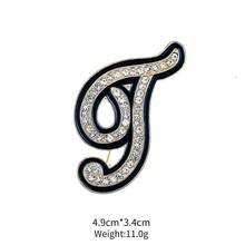 1pc Cute Zinc Alloy Rhinestone & Enamel 26 English Letter Brooch, Suitable For Women's Daily Wear - Gold and Black - View 20