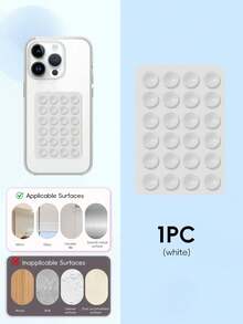 24个单面粘性手机吸盘，吸力超强，可重复使用，适用于光滑表面（瓷砖、玻璃、墙壁等）。 - 彩色 - 查看 14