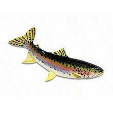 Handpainted Small 13cm Rainbow Trout Statue Game Fish Replica - como en la foto - Ver 5