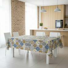 Kiva Oilcloth Tablecloth, Stain Resistant And Waterproof, Sizes From 100x140 To 300x140 Cm And Round 140 Cm - Stylish And Durable Oilcloth Tablecloth, Easy To Clean - Available In 11 Designs - 選項 9 - 查看 1