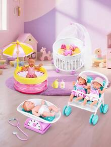 Set de 5 cápsulas mini misterio de bebés, serie 1, 2 o Sweethearts disponibles, muñecas y juegos de juguetes mini realistas coleccionables, juguetes de rol como regalo para niñas de 3+ años - Multicolor - Ver 3