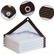 透明无色防水篷布，加固扣眼，防撕裂抽绳，防风、防尘、防水、防雪。适用于露营帐篷罩、门廊遮阳篷、庭院、花园、猪圈和露营等。 - 透明 - 查看 13